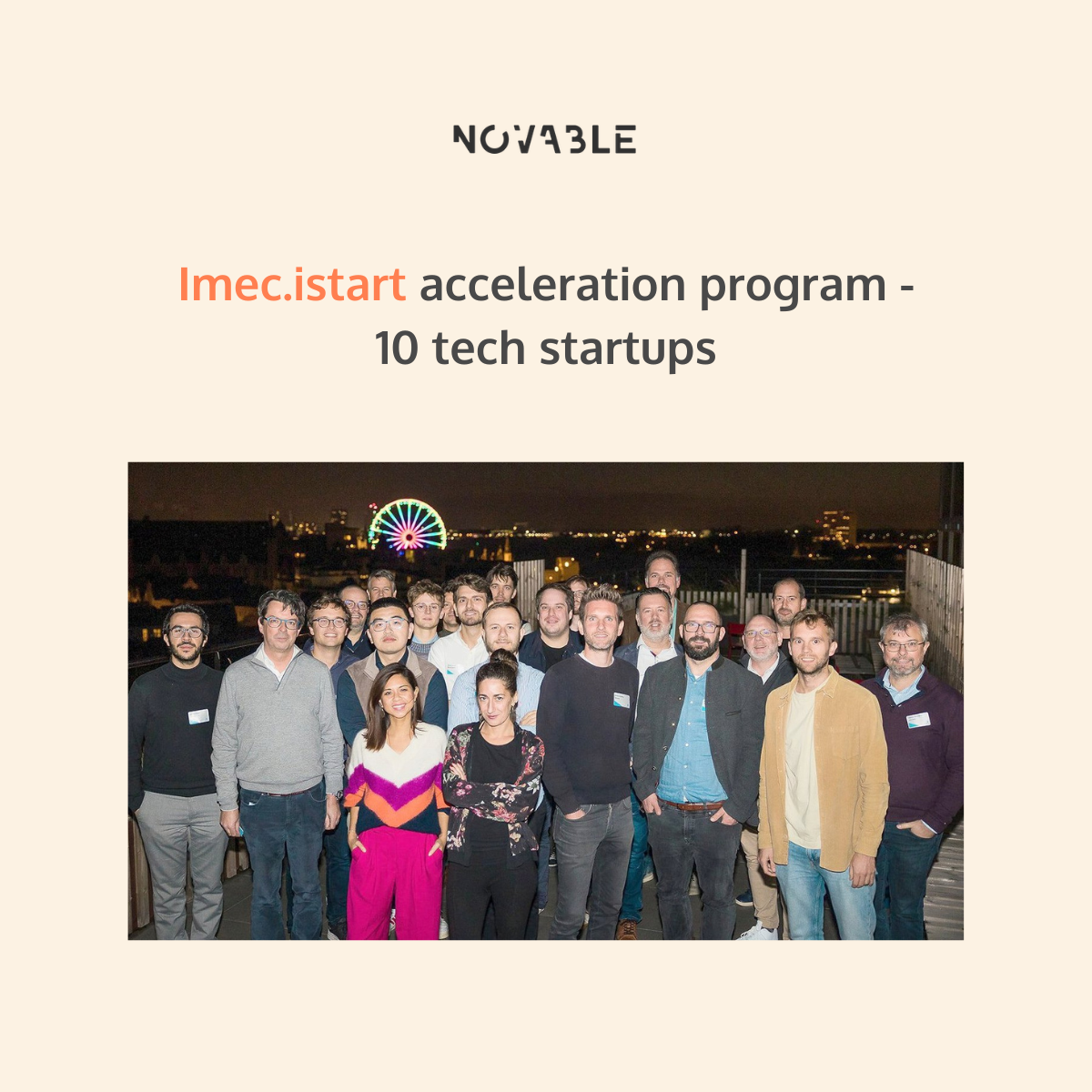 Imec.istart acceleration program - 10 tech startups