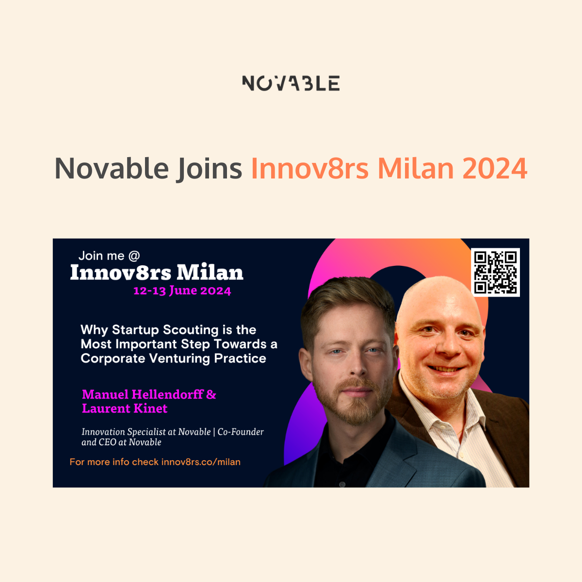 Novable Joins Innov8rs Milan 2024