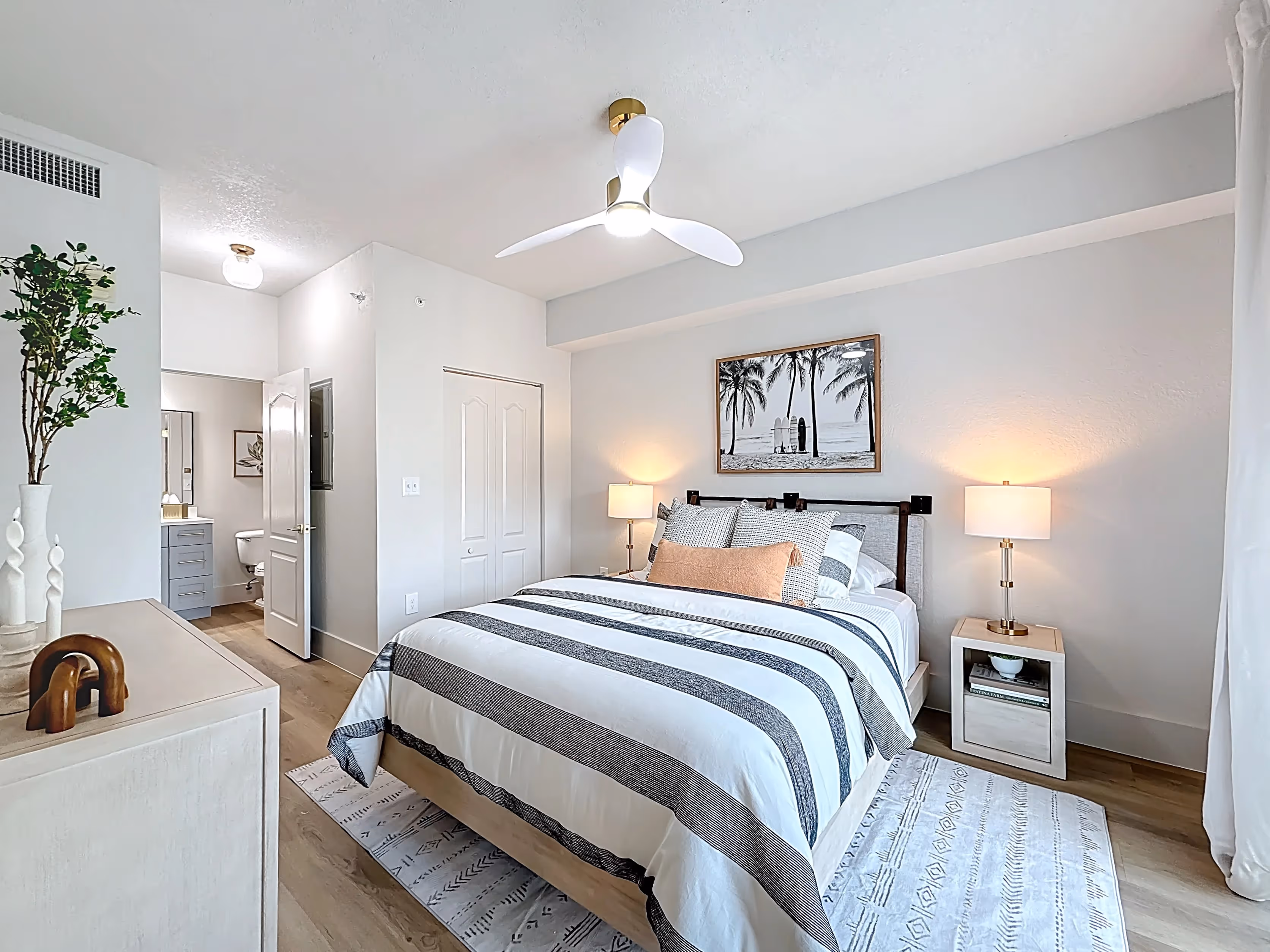 Bed in bedroom