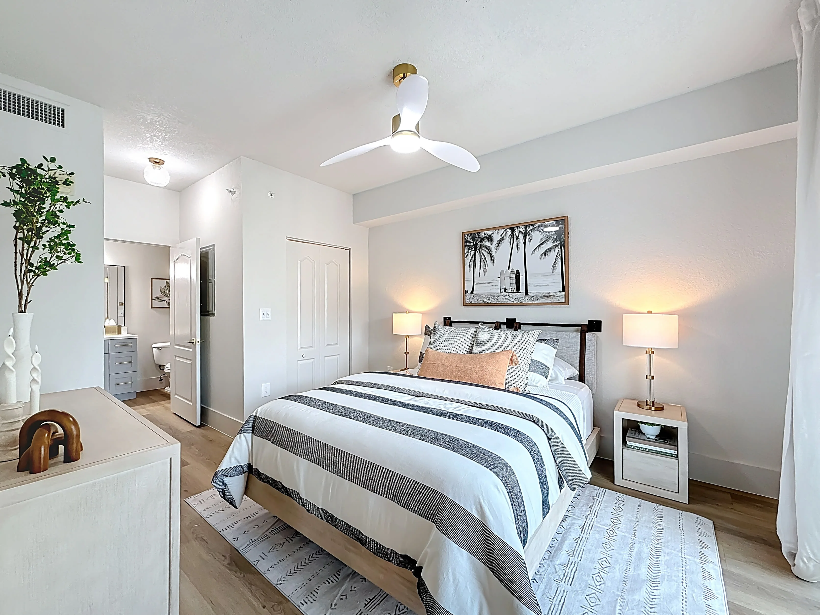 Bed in bedroom