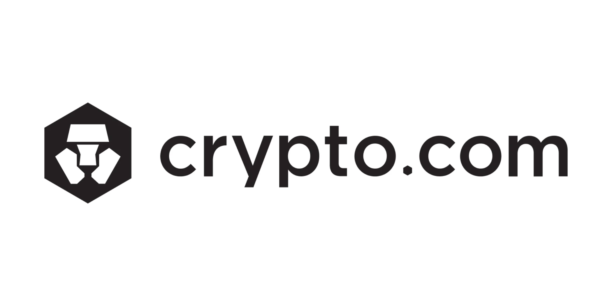 Crypto.com logo with stylized lion head icon and text.