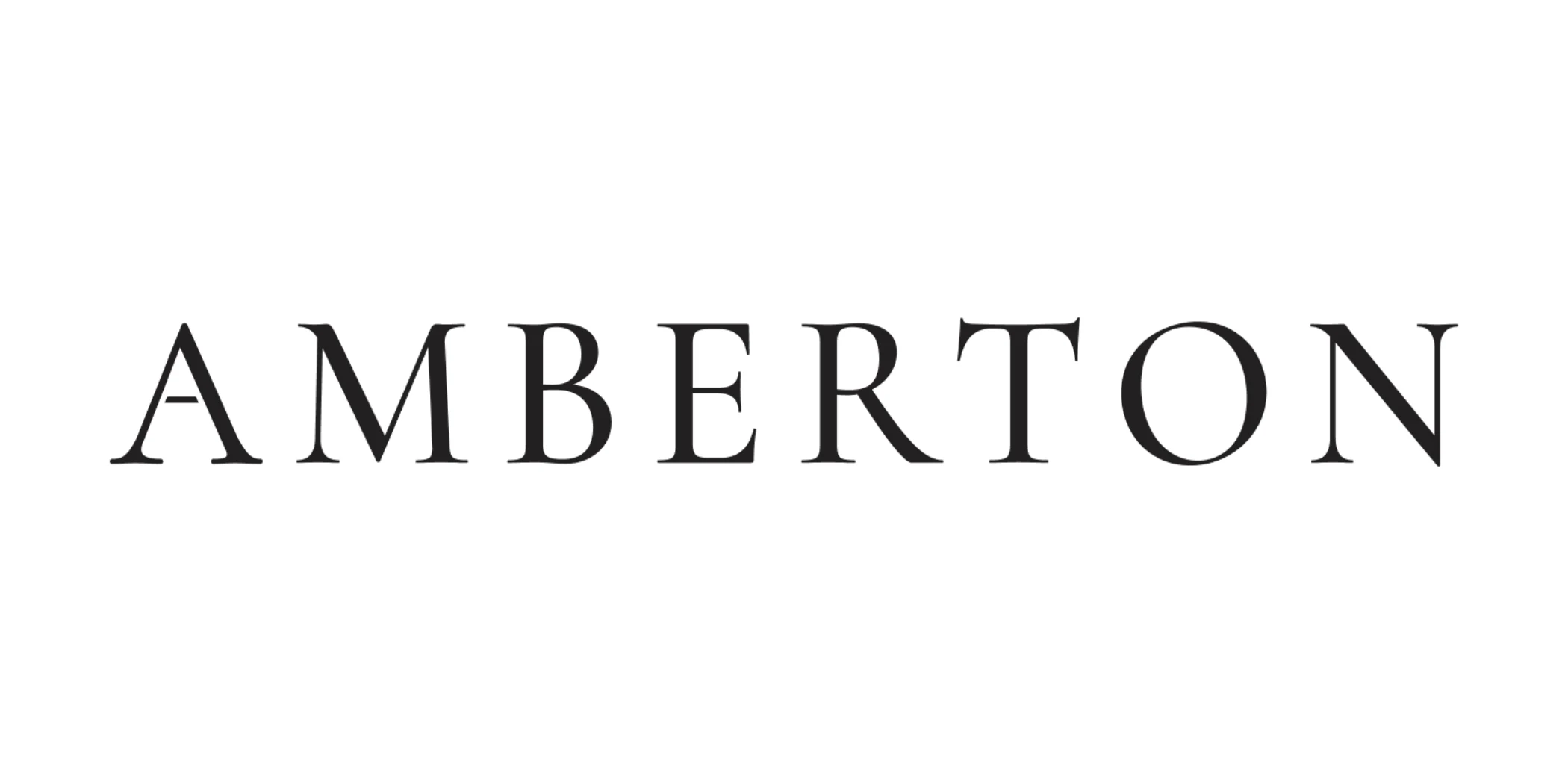 The word AMBERTON in black capital serif letters on a white background.