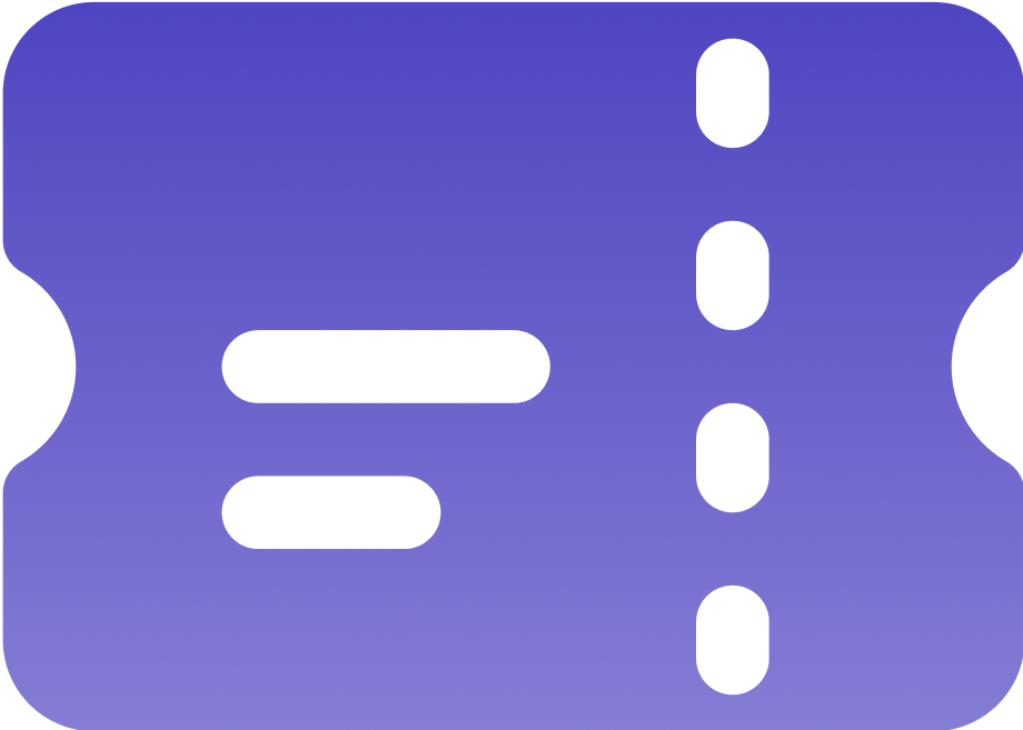 Streamline event registration and ticketing ticket icon