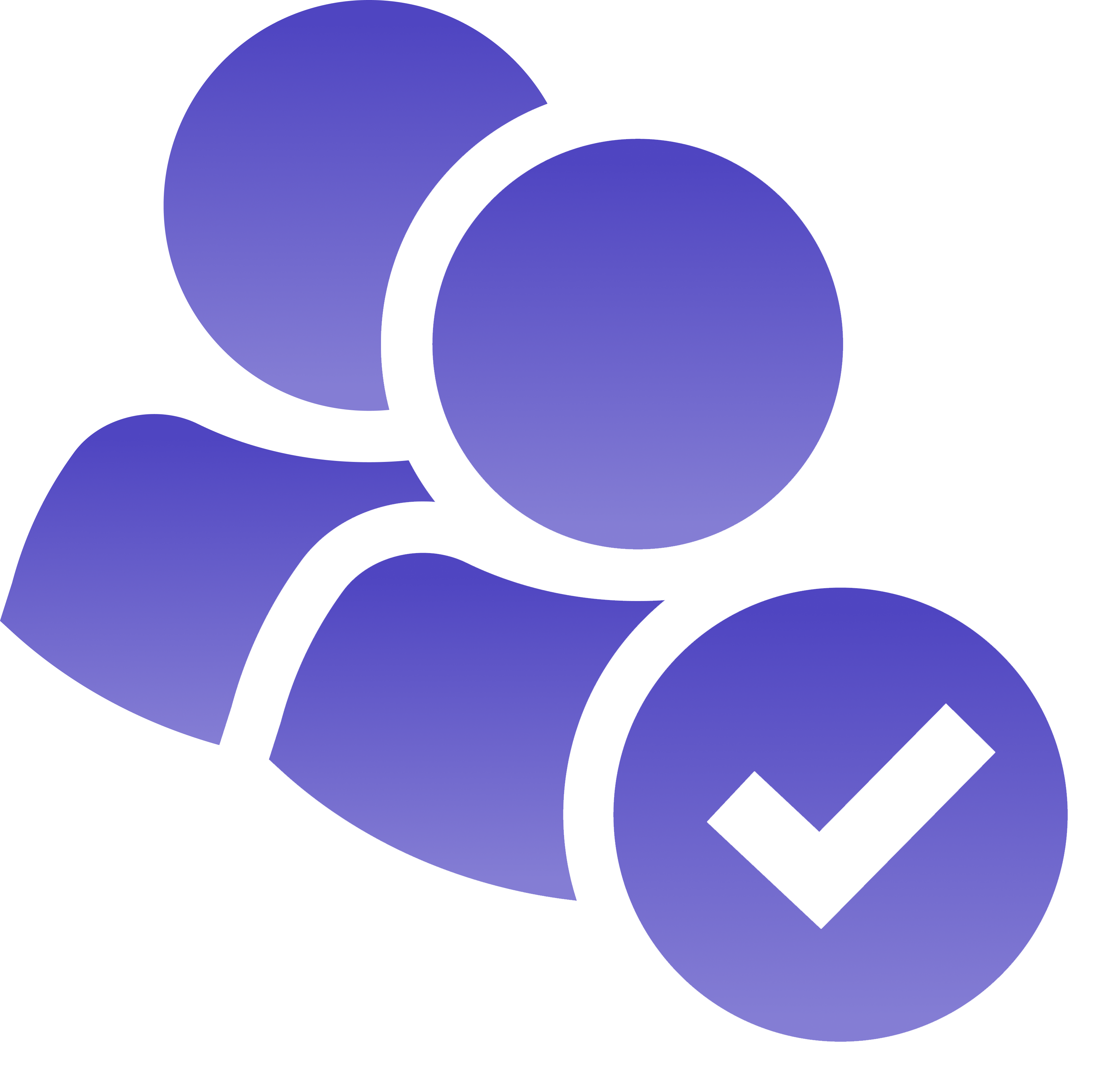Two people and check icon