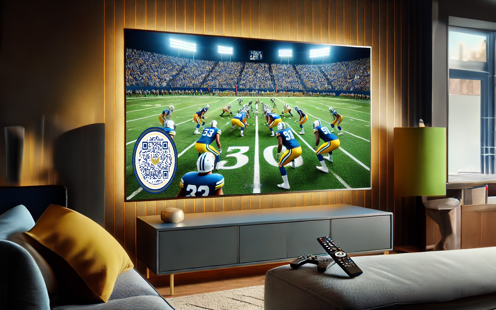 Superbowl with Flowcode QR Code