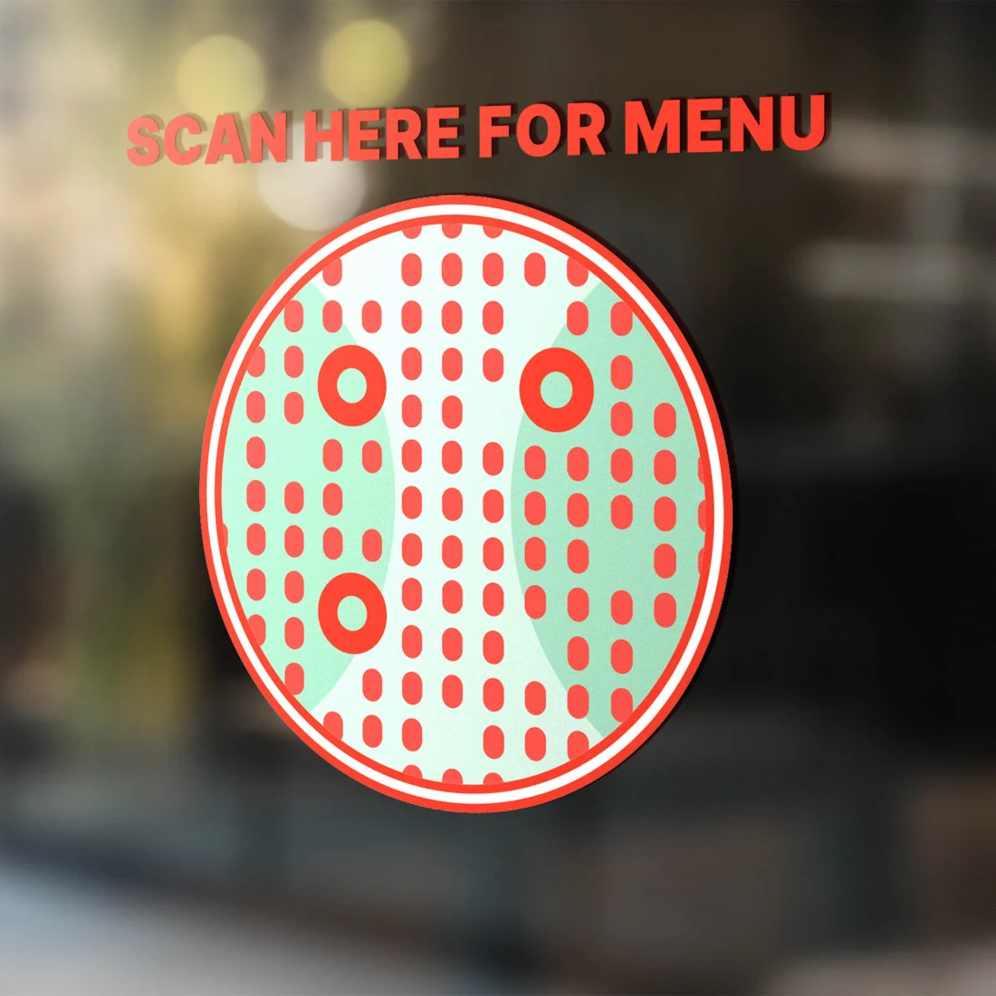 Marketing sticker scan for menu