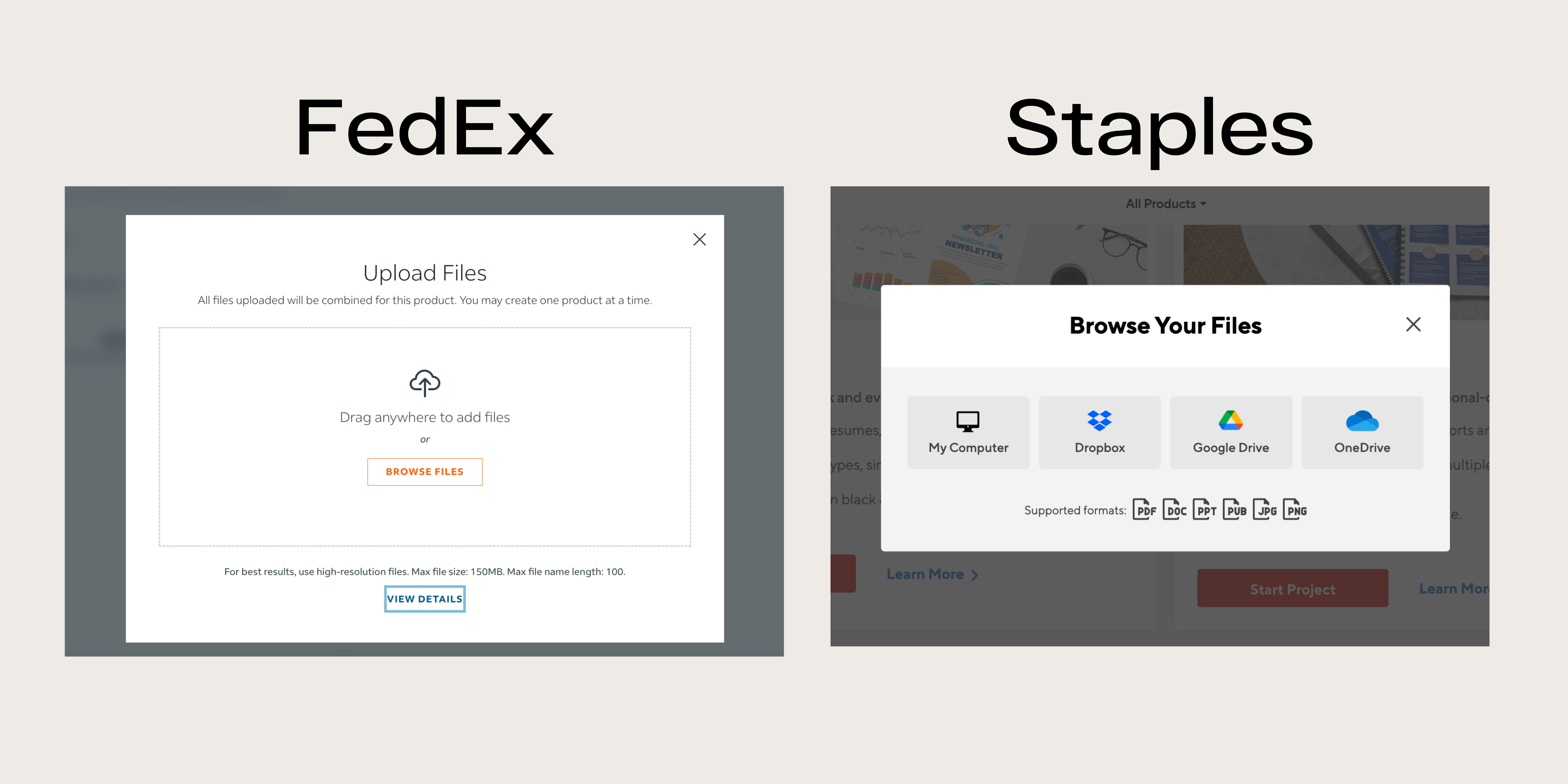 FedEx vs Staples printing