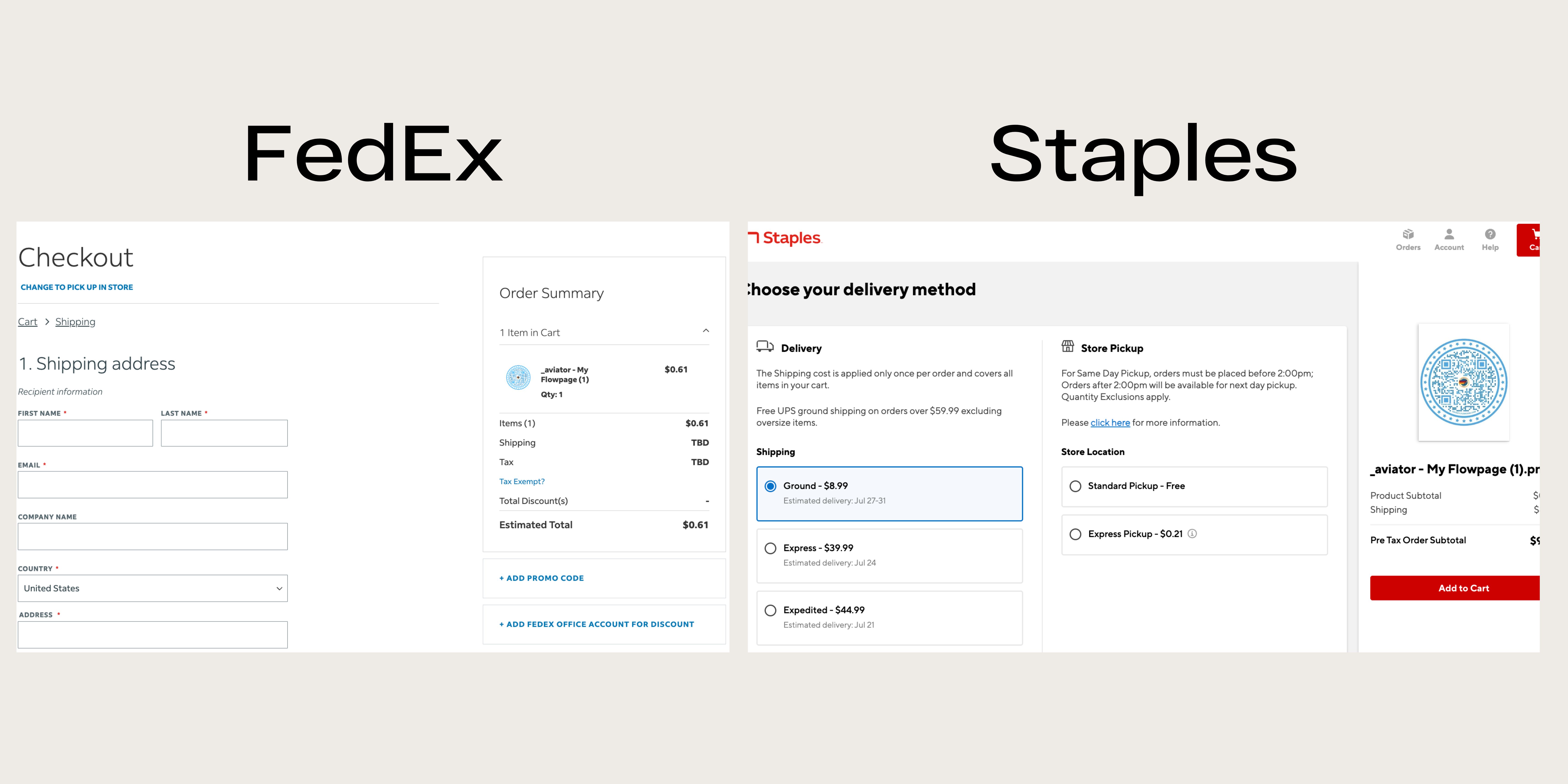 FedEx vs Staples printing