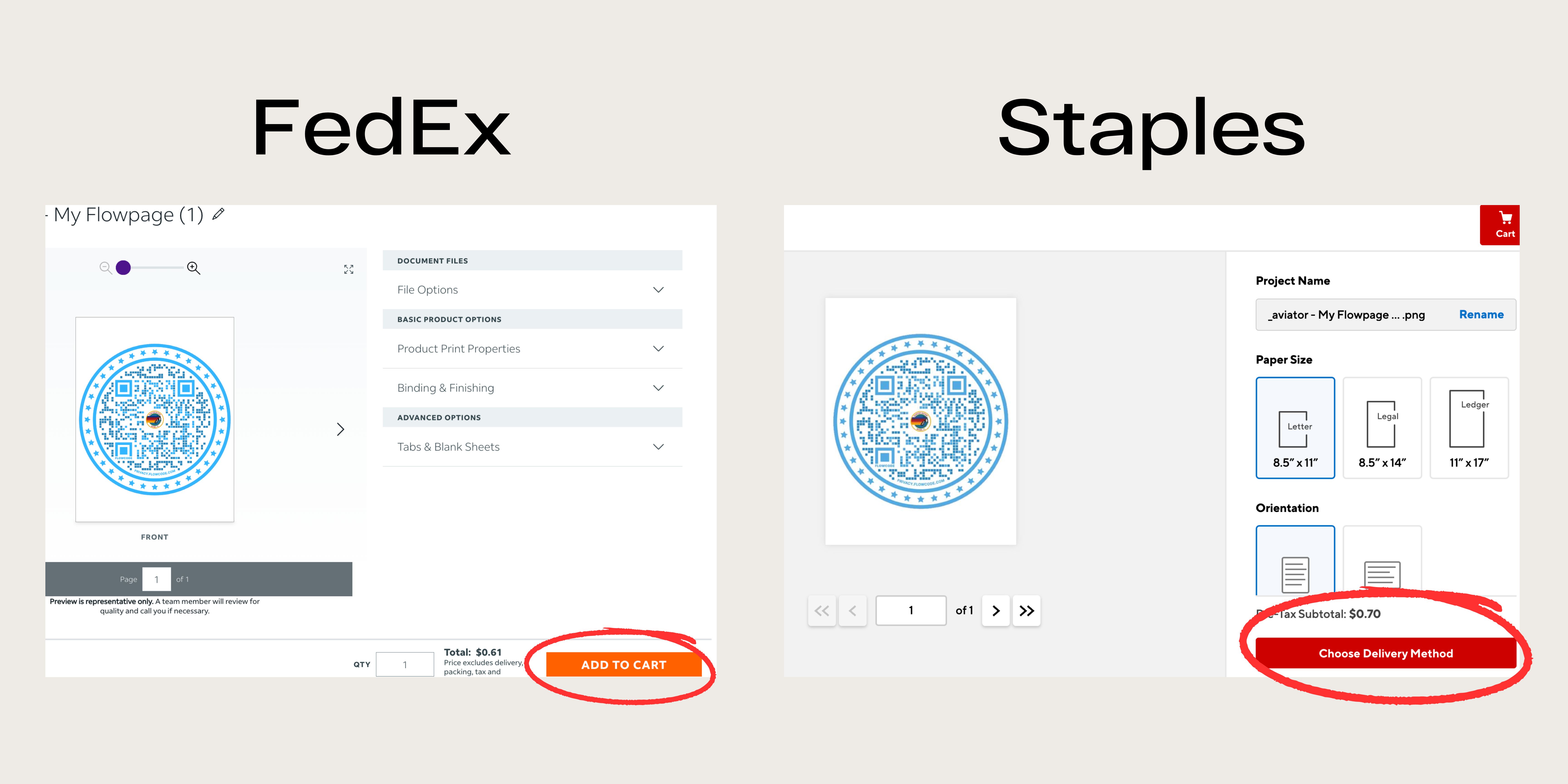 FedEx vs Staples printing