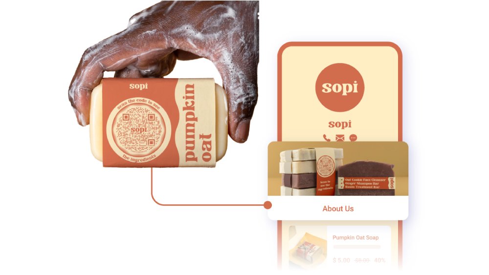 QR code on packaging