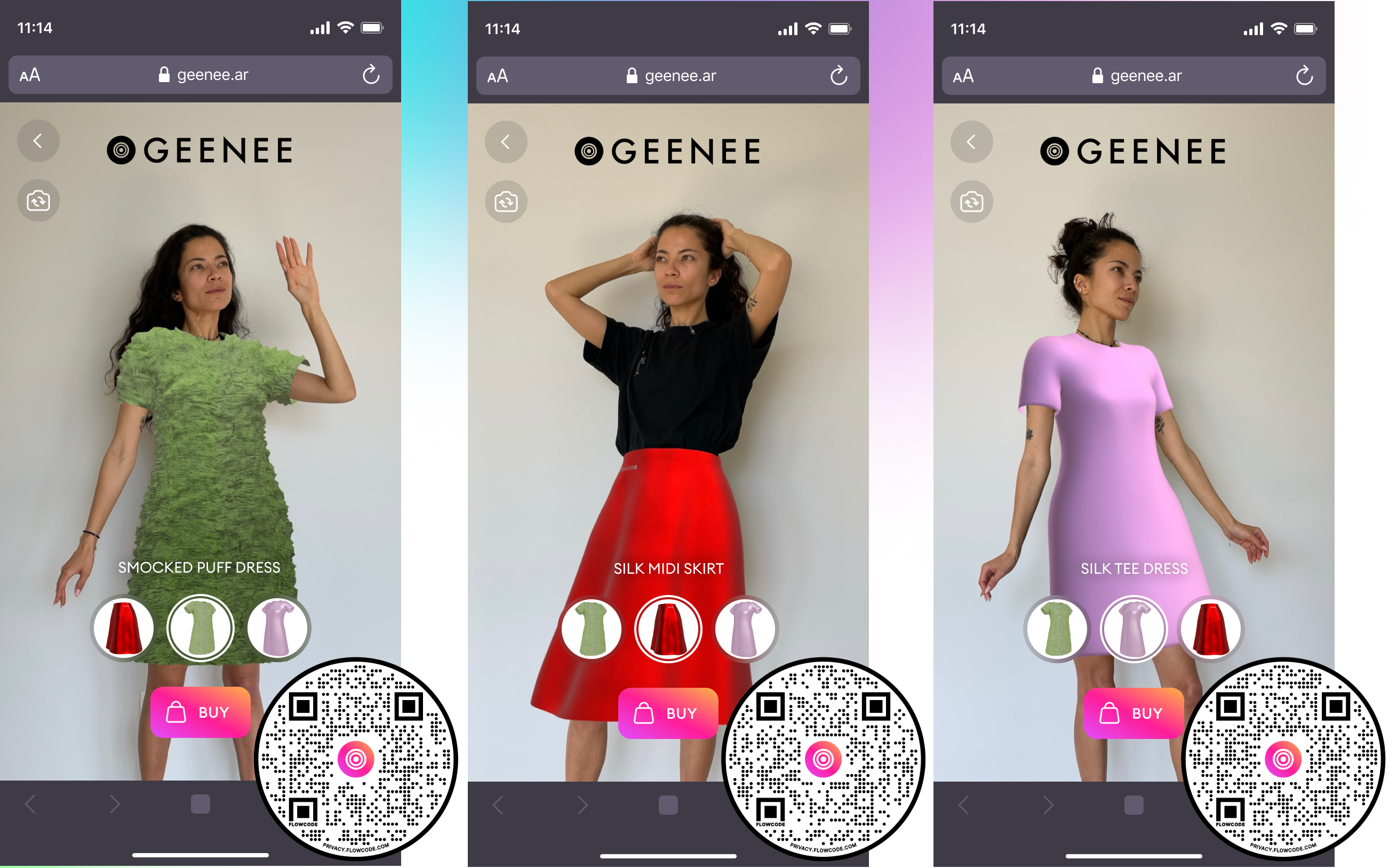 Geenee Flowcode QR codes