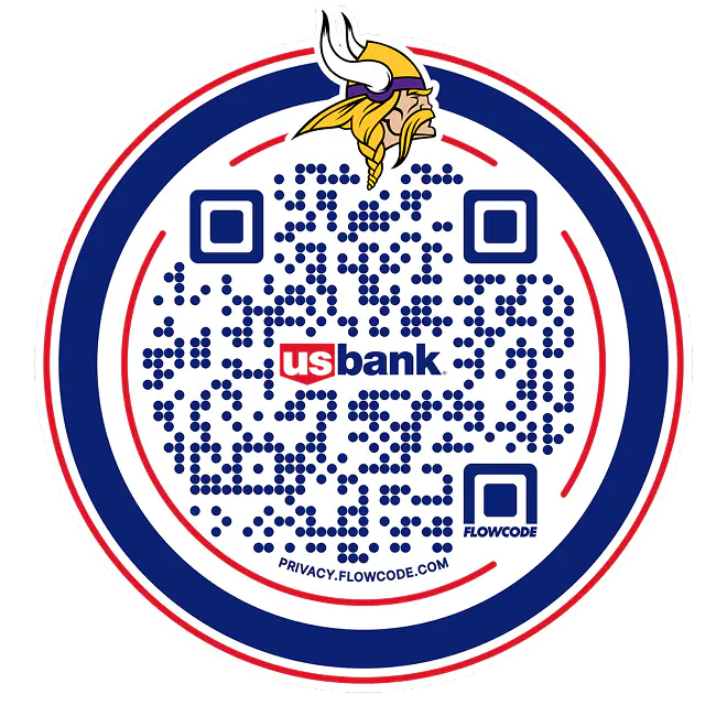US Bank and Minnesota Vikings Sponsorship Flowcode QR Code