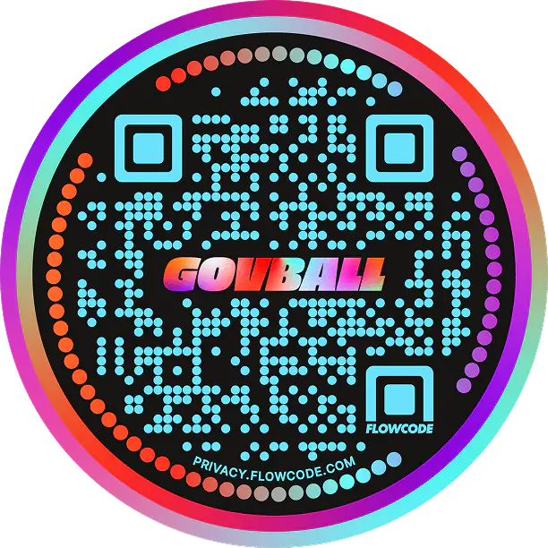 Governor's Ball Designed Flowcode QR code