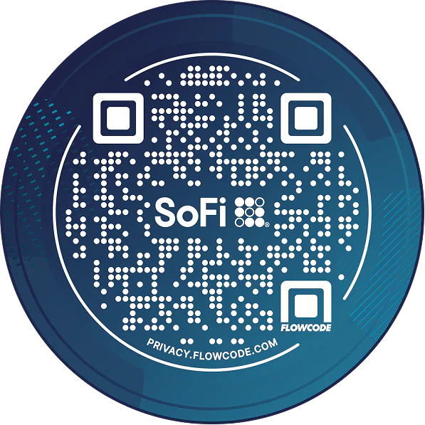 SoFi Designed Finance Flowcode QR Code
