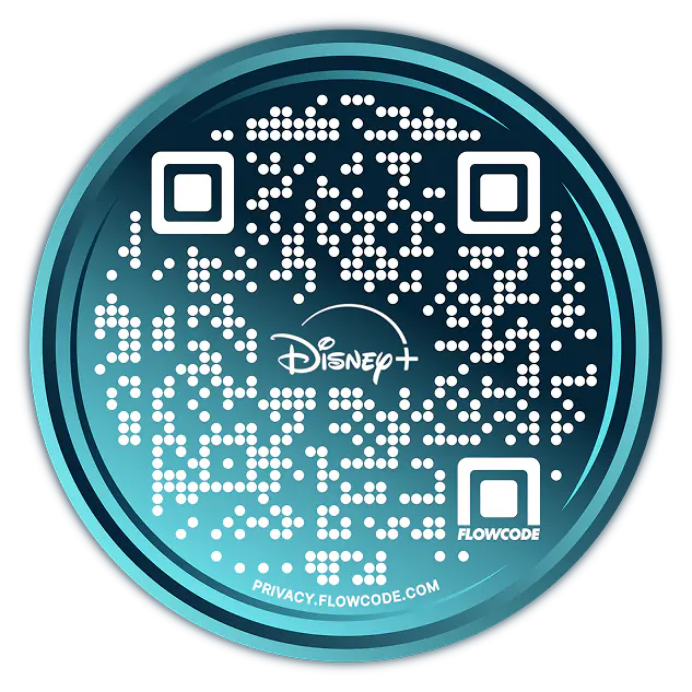 Disney+ Designed Flowcode QR Code