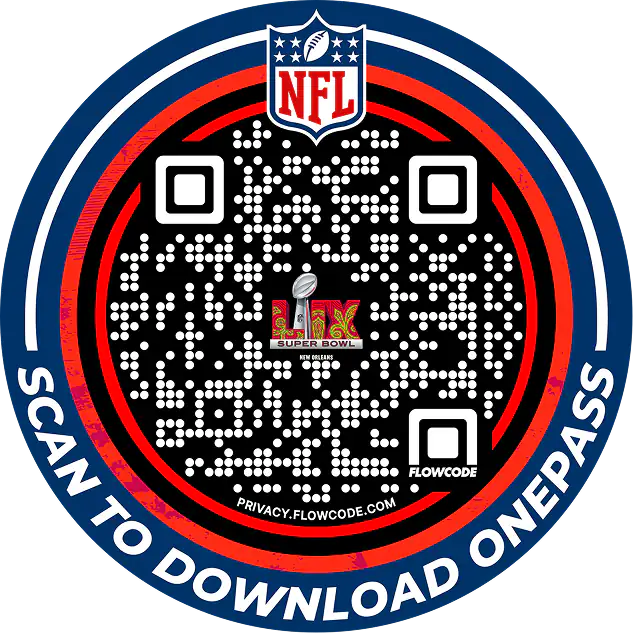NFL Super Bowl Designed Flowcode QR Code