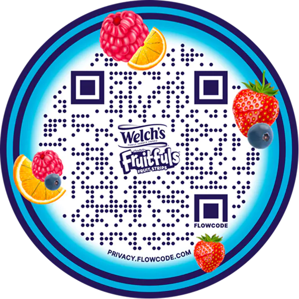 Welch's Fruitfuls Designed CPG Flowcode QR Code