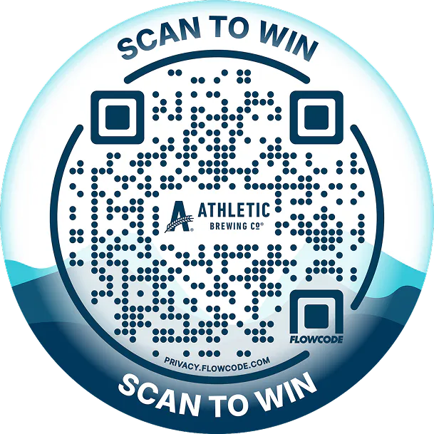 Athletic Brewing CPG Designed Flowcode QR Code