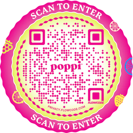Poppi Designed Beverage Flowcode QR Code