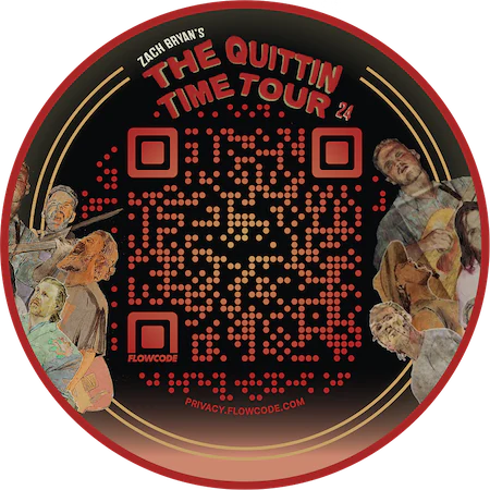 Zach Bryan Tour Designed Entertainment Flowcode QR Code