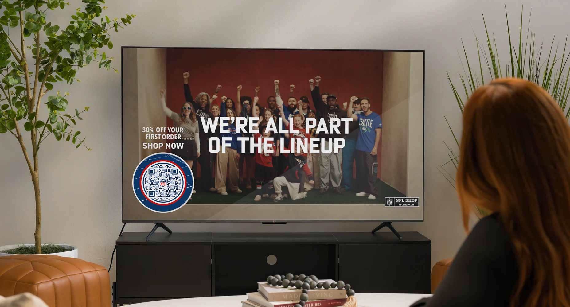 NFL Shop Flowcode on TV Broadcast