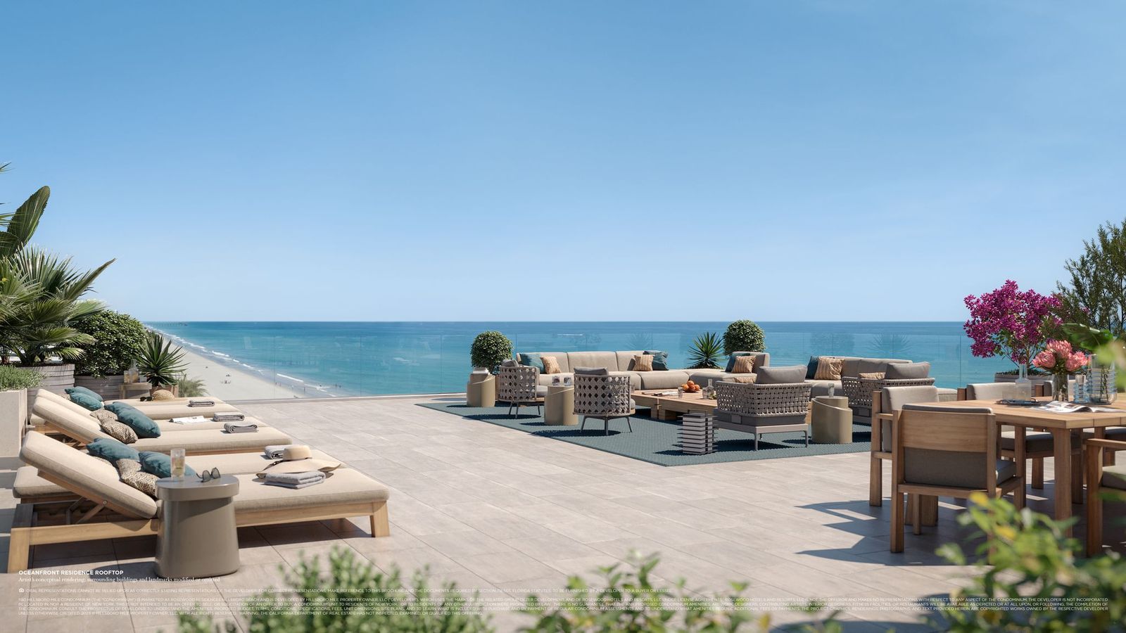 Rosewood Residences Hillsboro Beach oceanfront luxury condominium with private beachfront and modern architecture