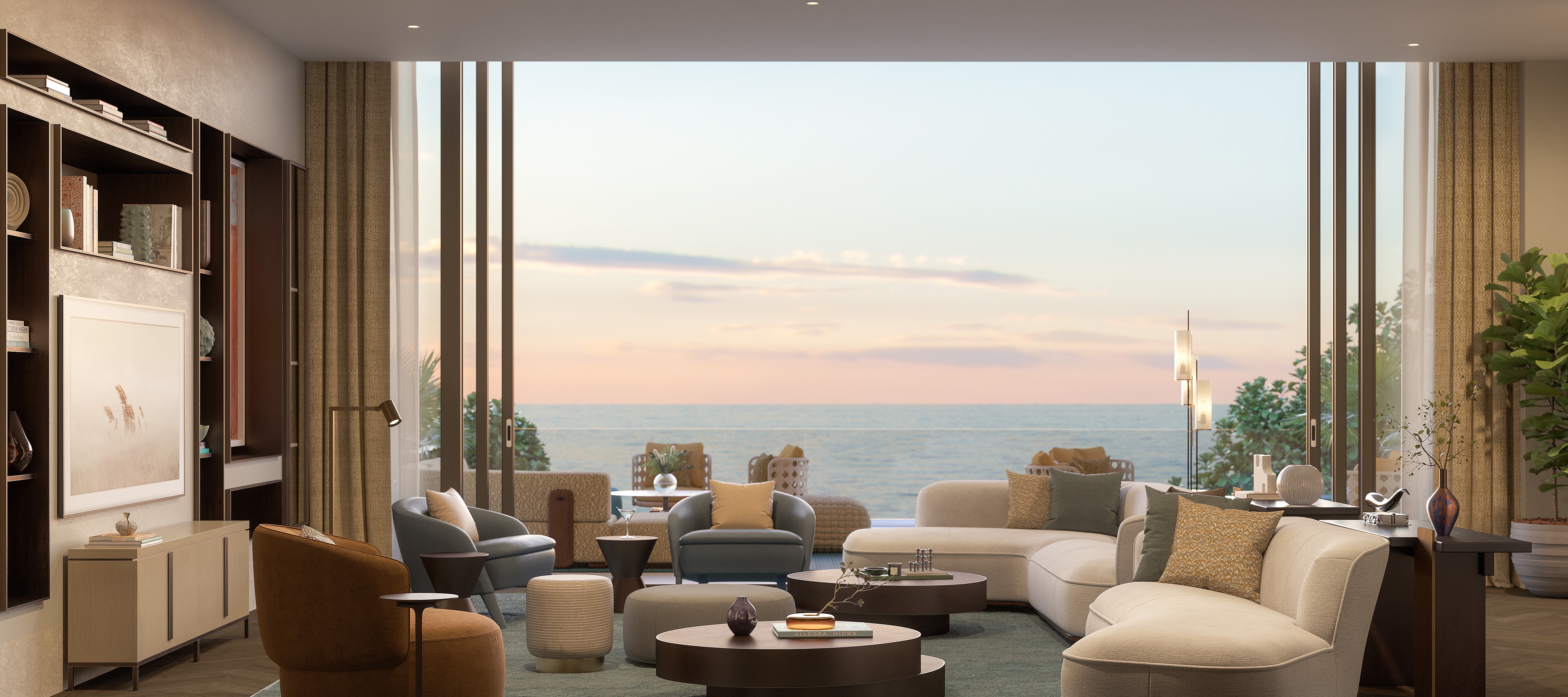Rosewood Residences Hillsboro Beach oceanfront exterior view, boutique luxury condo Hillsboro Beach Florida beachfront, luxury oceanfront terrace Rosewood Residences