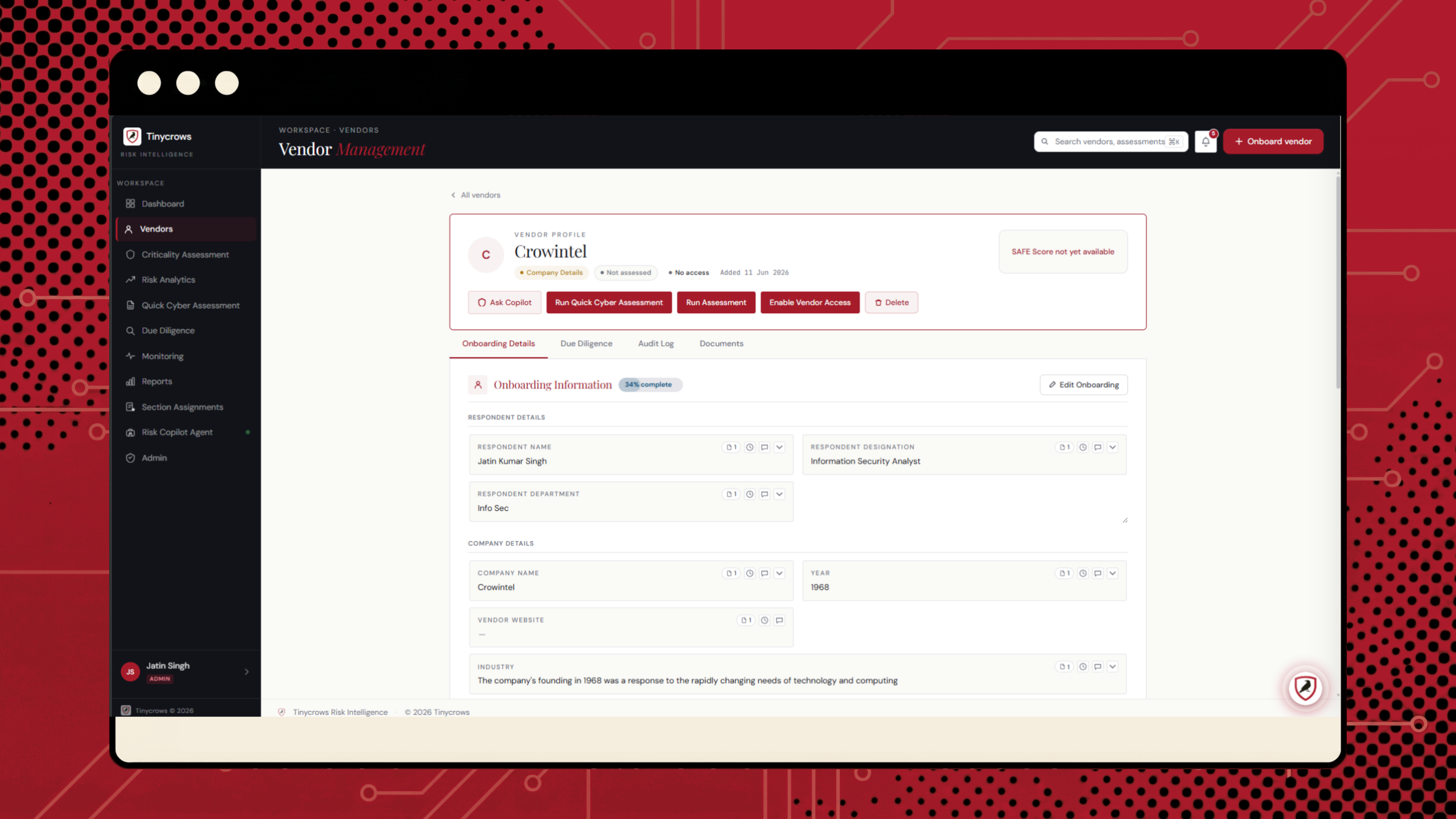 Tinycrows - Third-Party Risk Management (TPRM) - Secure Offboarding