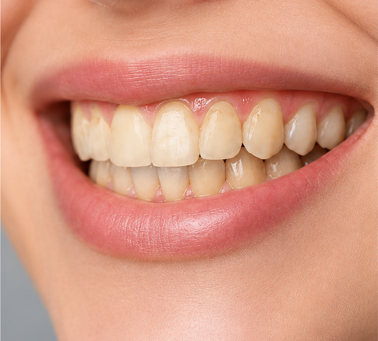 Before teeth whitening result