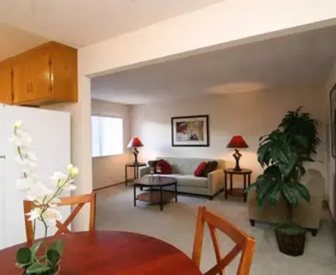 Table and livingroom