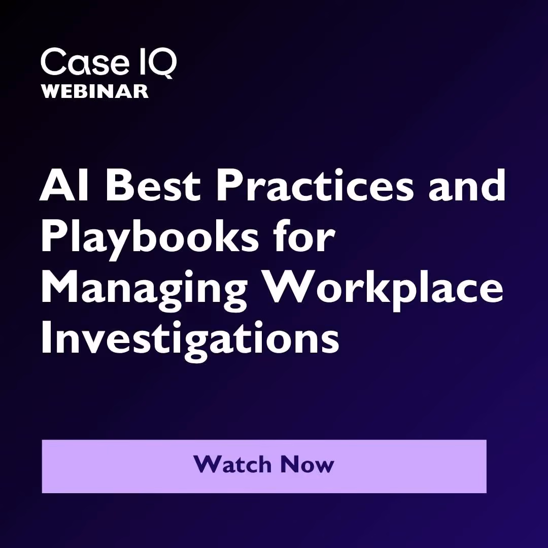 AI Best Practices and Playbooks for Managing Workplace Investigations