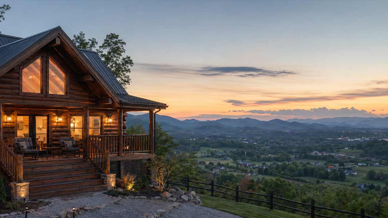 View of the mountains in Sevier County, Tennessee