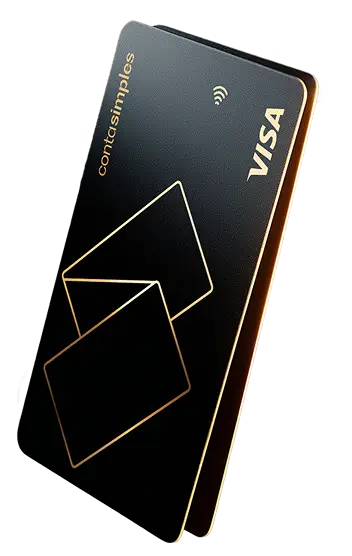 Cartão de crédito da conta internacional da Conta Simples