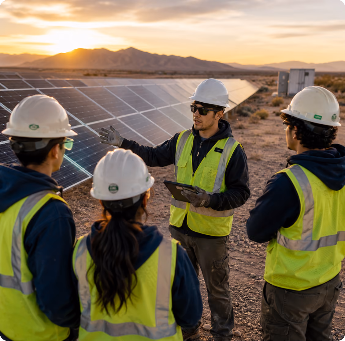 An image of a solar training program taking place in the Inland Empire.