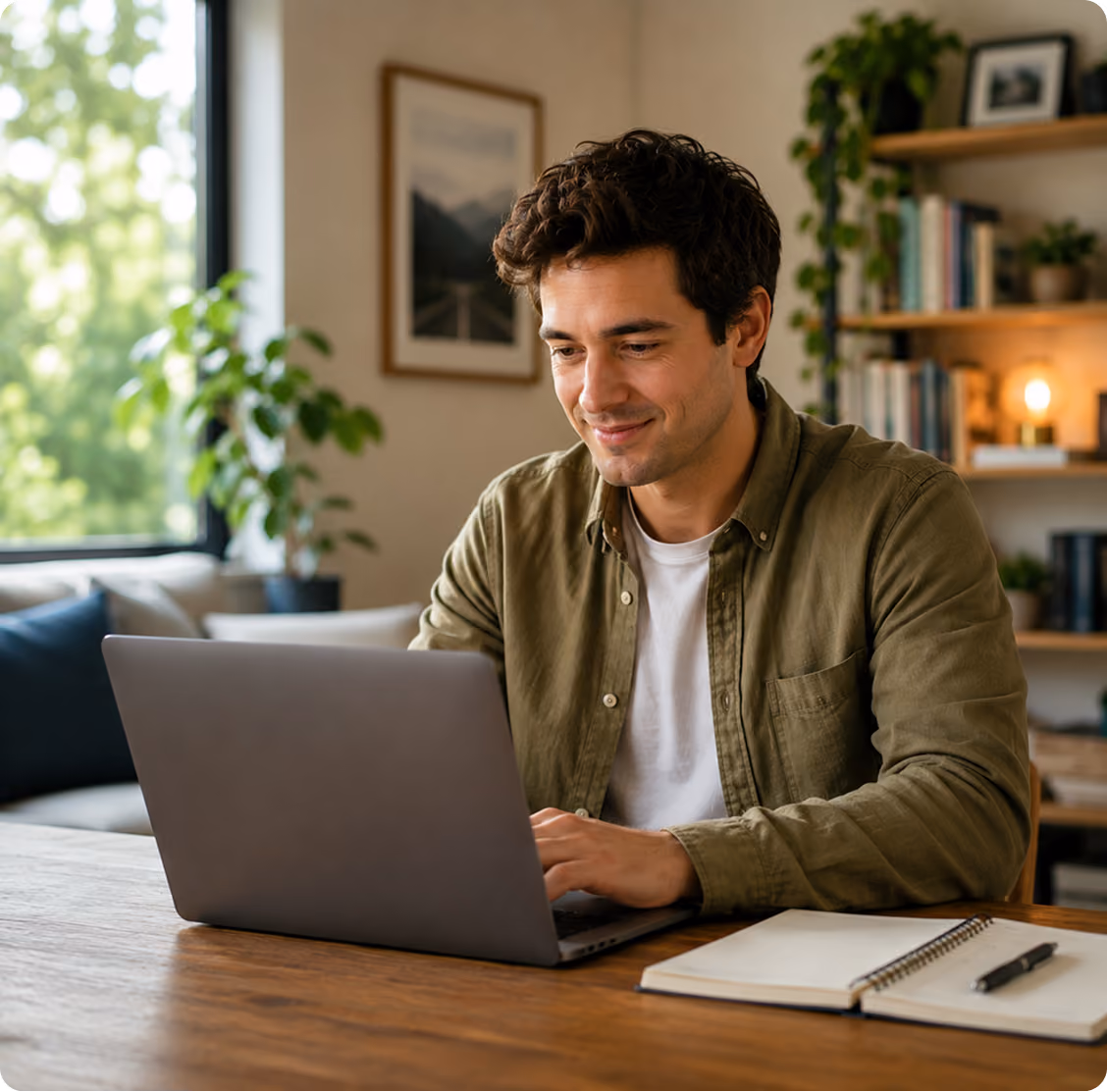 Inland region resident browsing job opportunities in the alternative energy sector online.