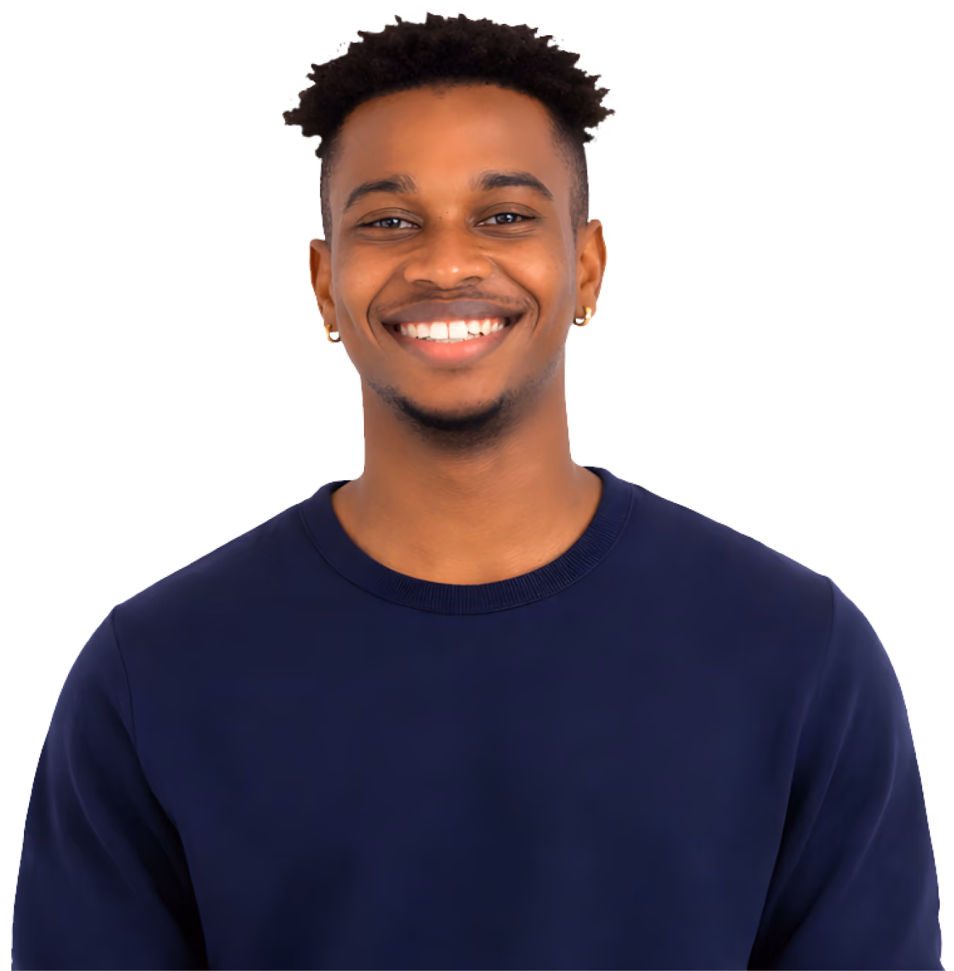 Man with blue sweater