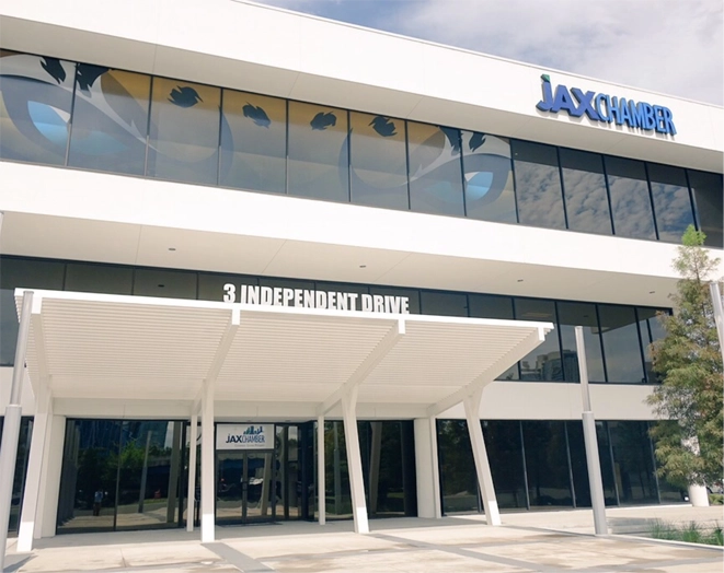 JAX Chamber Building Front, where JAXUSA is located