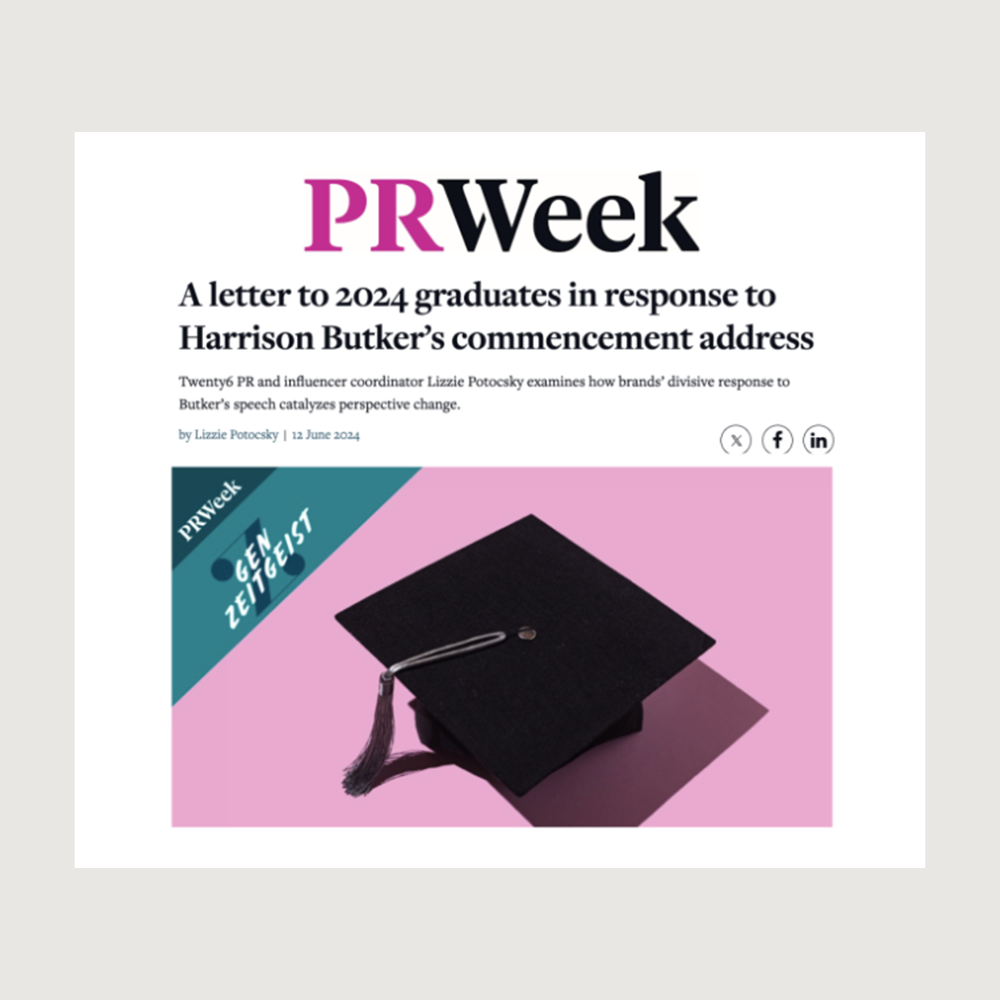 PRWeek — A letter to 2024 graduates in response to Harrison Butker's commencement address