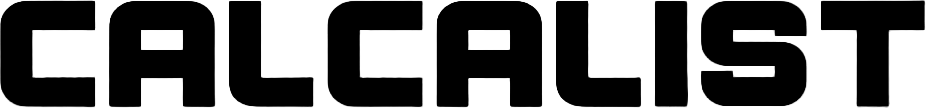 CALCALIST wordmark logo in bold black uppercase letters.