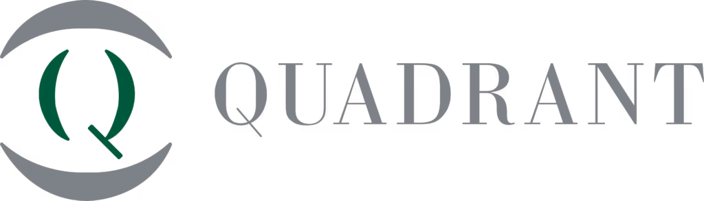 Logo with a stylized Q inside a circle followed by the word QUADRANT in uppercase letters.