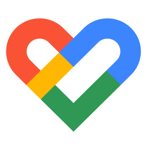Google Fit logo showing a multicolored heart shape with red, blue, yellow, and green segments.