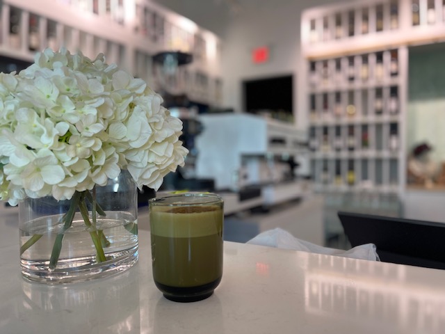 Spanish latte at Locals coffee bar in Farmers Branch