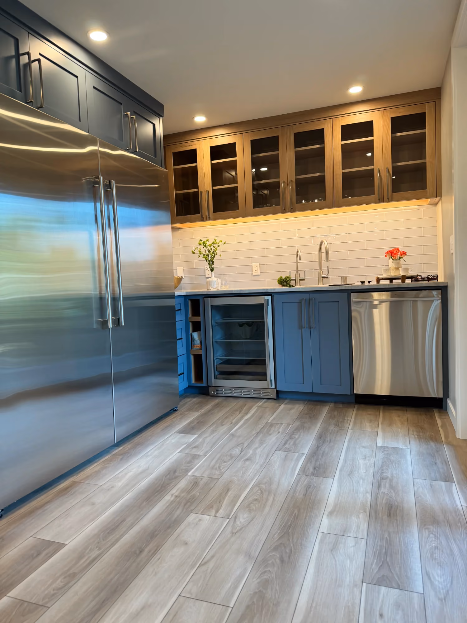 Kitchen with island and stainless steel appliances