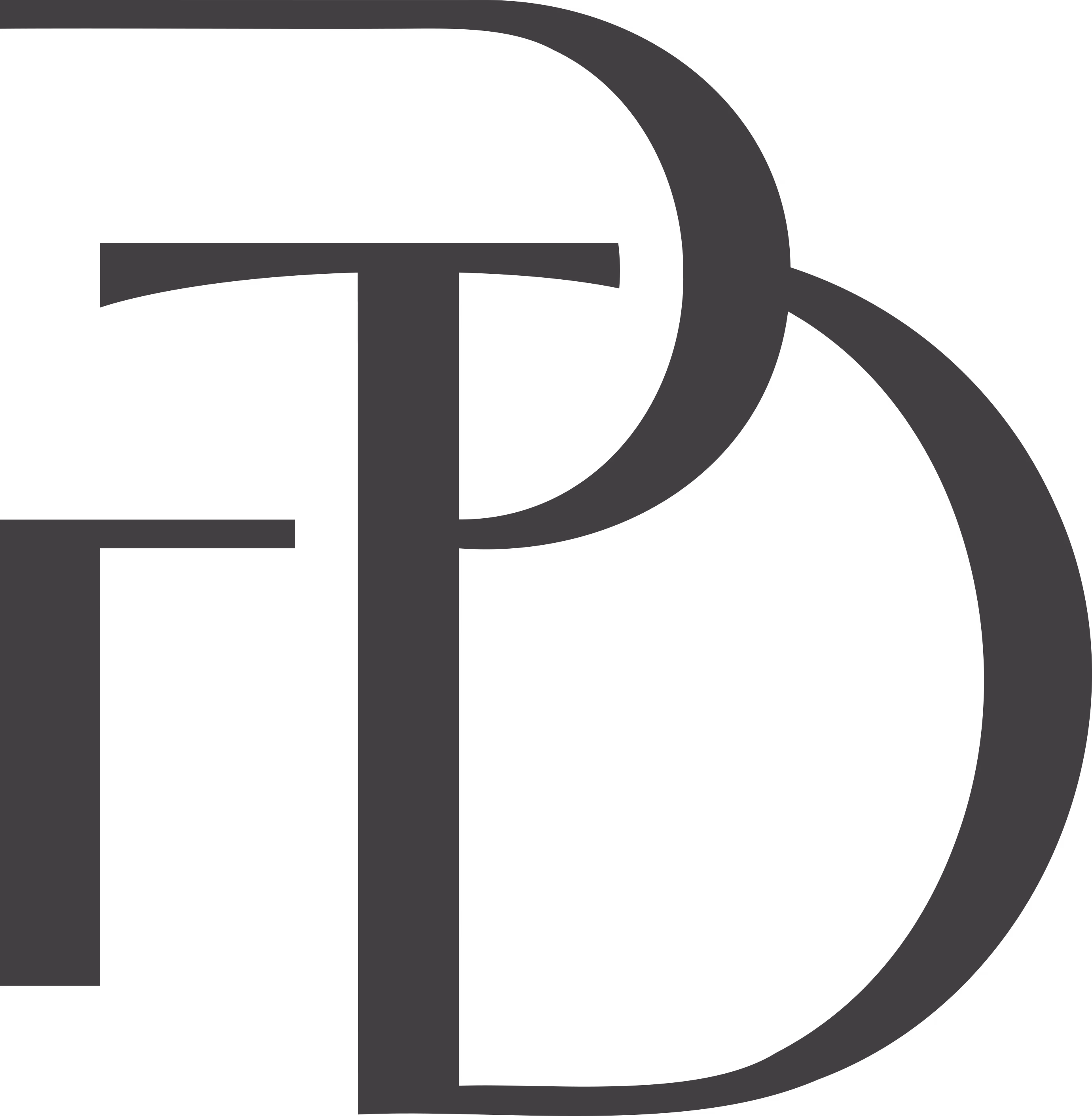 Gray PD monogram logo mark