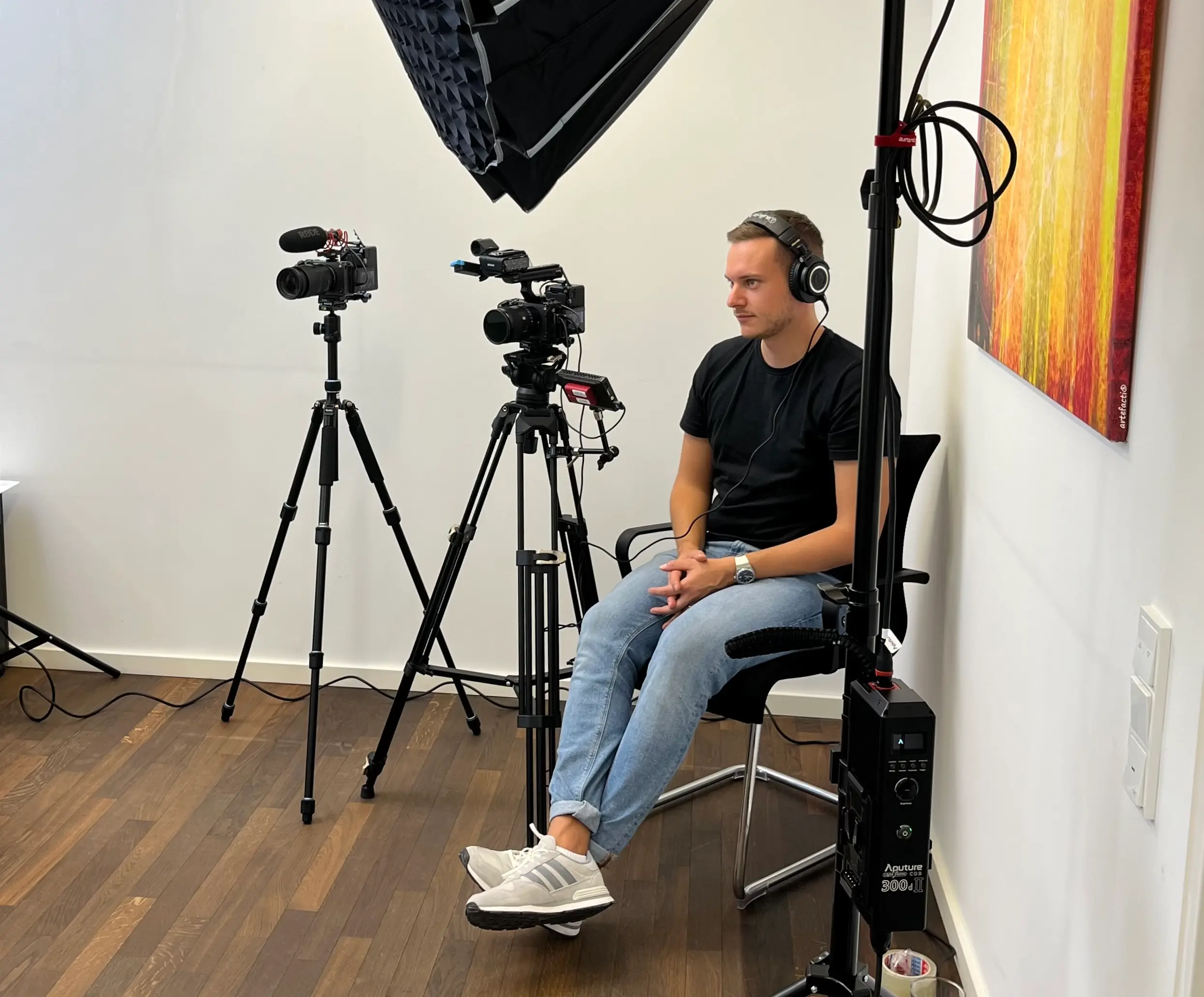 Marc bei Videodreh in München