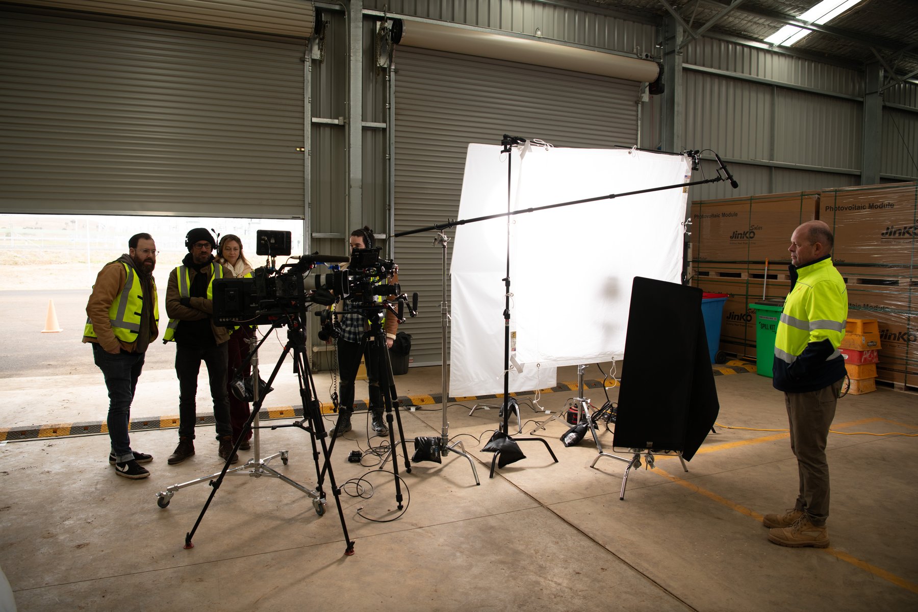 Drone view across New England Solar Farm