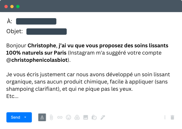 Highly personalized email