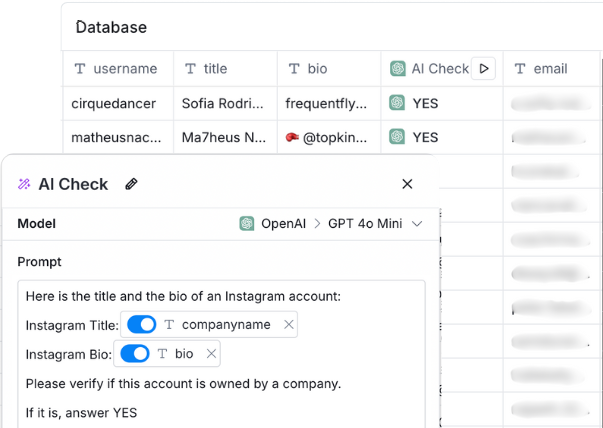 Instagram Database EN