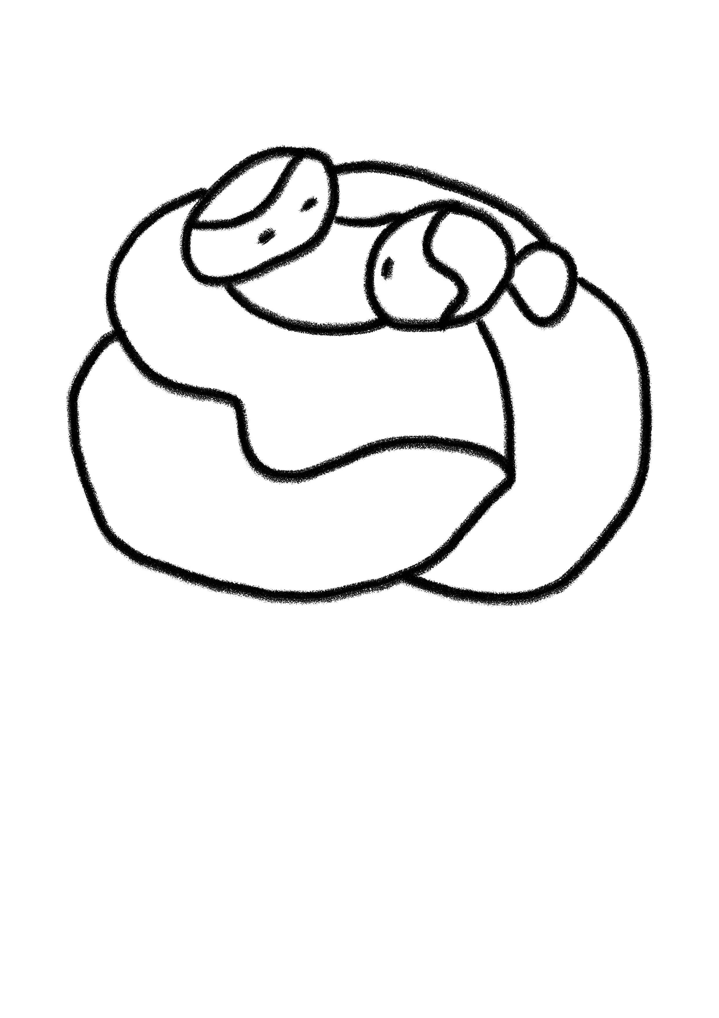 simple hand drawn image of two people hugging with animate lines giving a sense of movement through a stopmotion effect