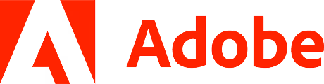 Adobe company logo with stylized 'A' and red Adobe text.
